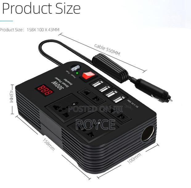300W 12V to 220V Car Inverter - thumbnail 5