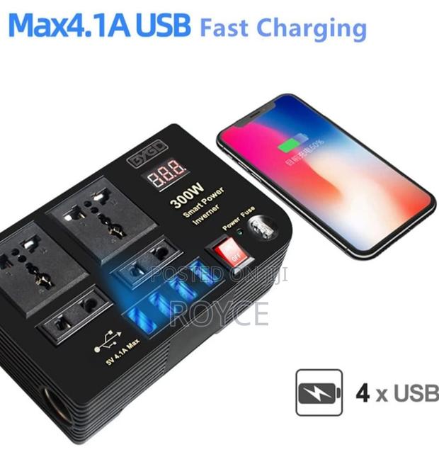 300W 12V to 220V Car Inverter - thumbnail 7