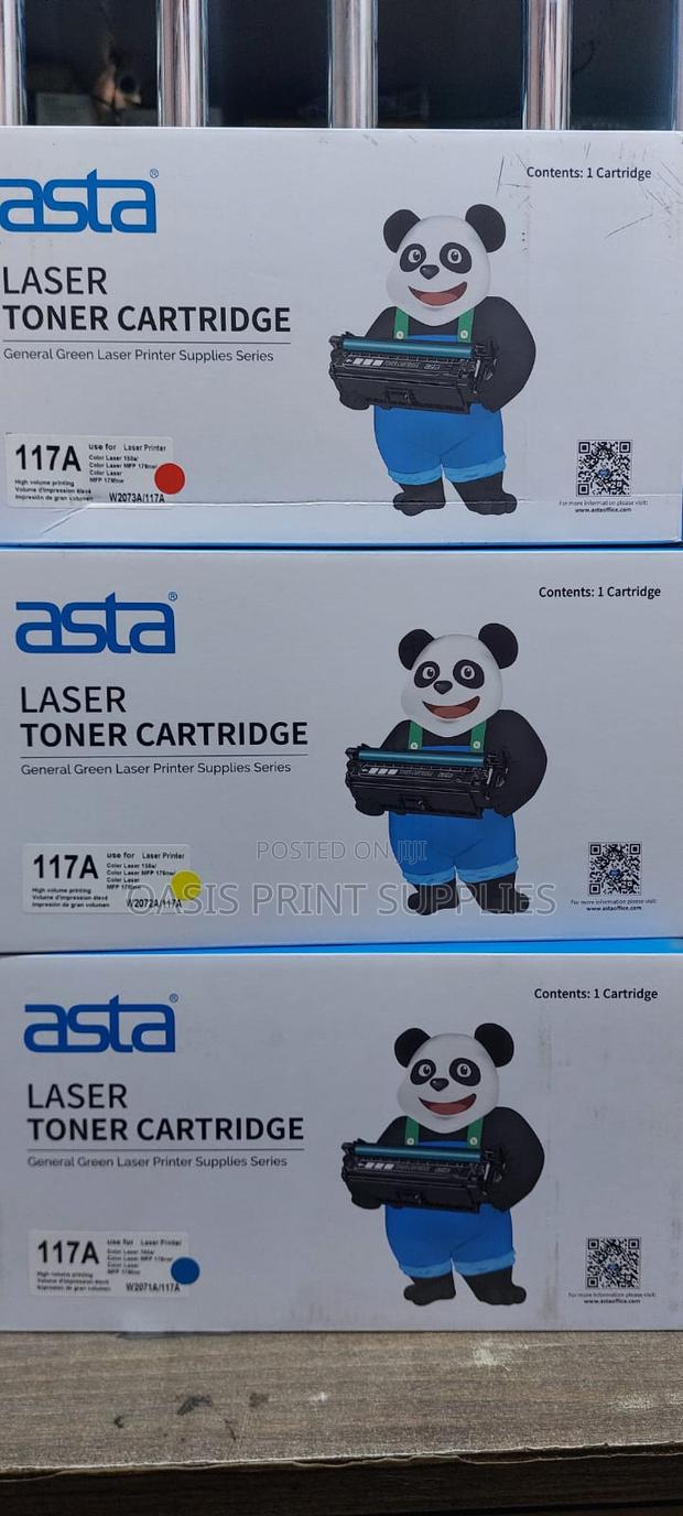 Original Cyan, Yellow Magenta Black 117A Toner