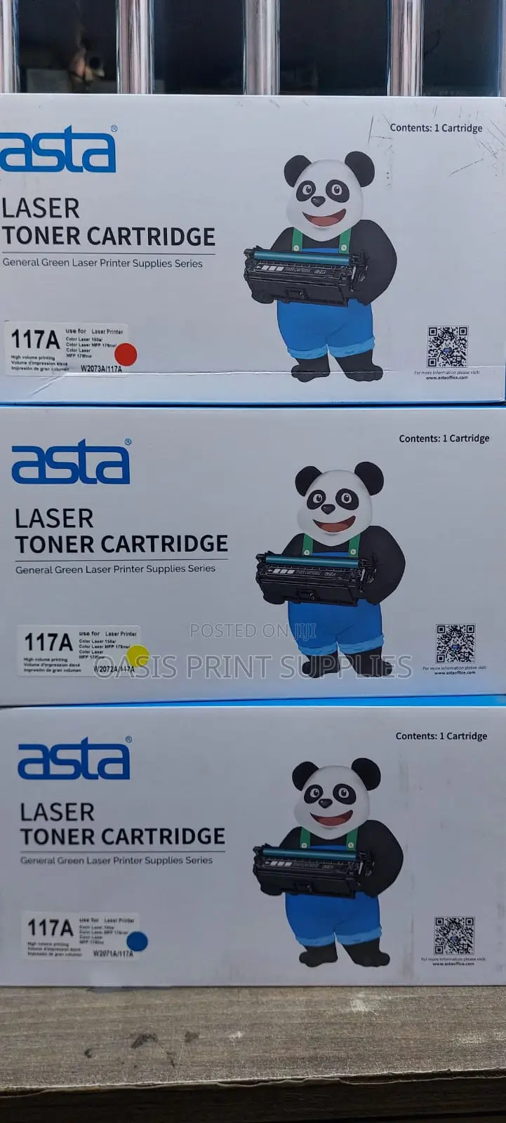 Original Cyan, Yellow Magenta Black 117A Toner