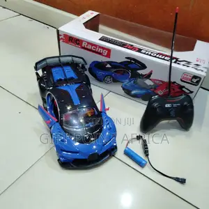 Blue Bugatti Rechargeable Toy Car for Kids