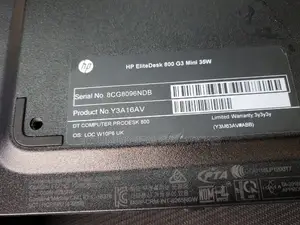 HP Tiny I7 6th Generation 8gb RAM 256ssd Storage