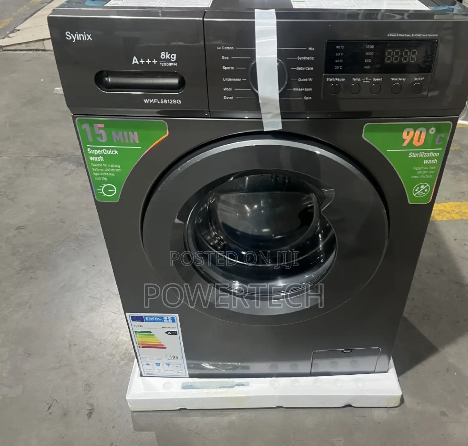 Synix 8kgs Full Automatic Front Load Washing Machine.