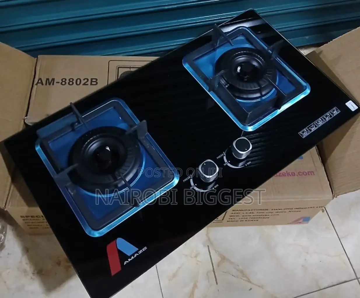 Inbuilt Glass  Two Burner Cooker