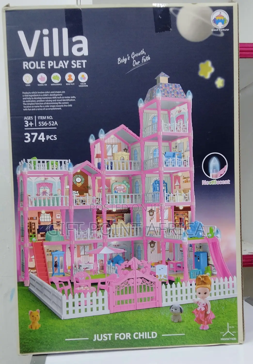 379 Pieces Doll House Play Set for Kids