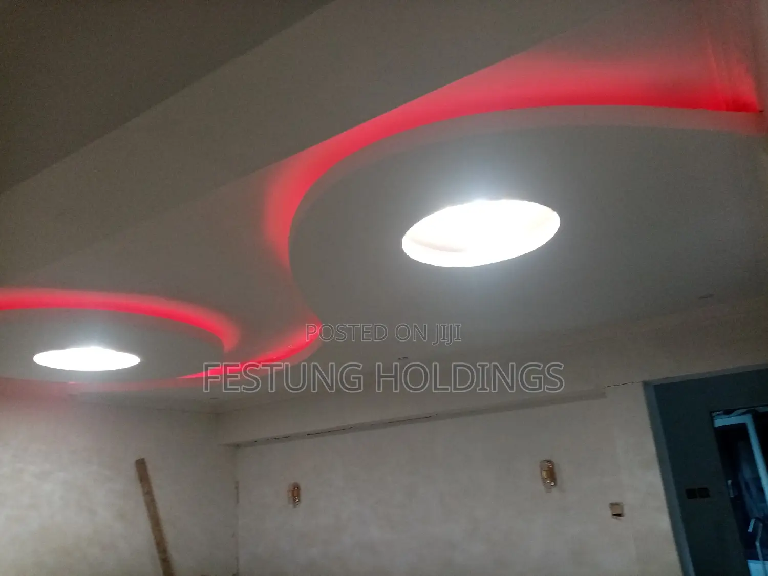 Multicolored Lighted Gypsum Ceilings