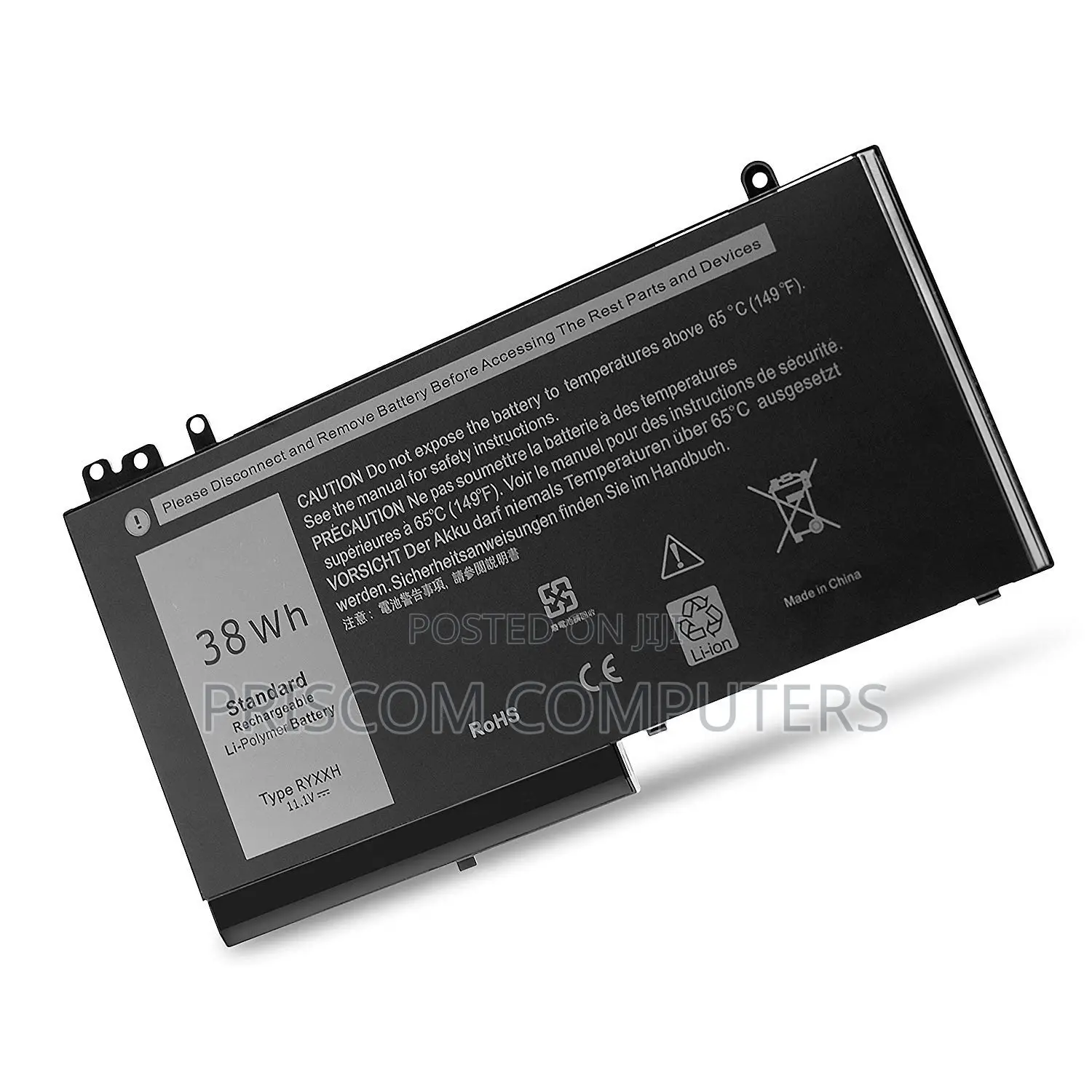 Dell RYXXH Laptop Battery, Dell Type RYXXH Laptop Battery