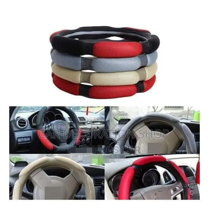 Colored Spongy Universal Fit Steering Wheel Cover