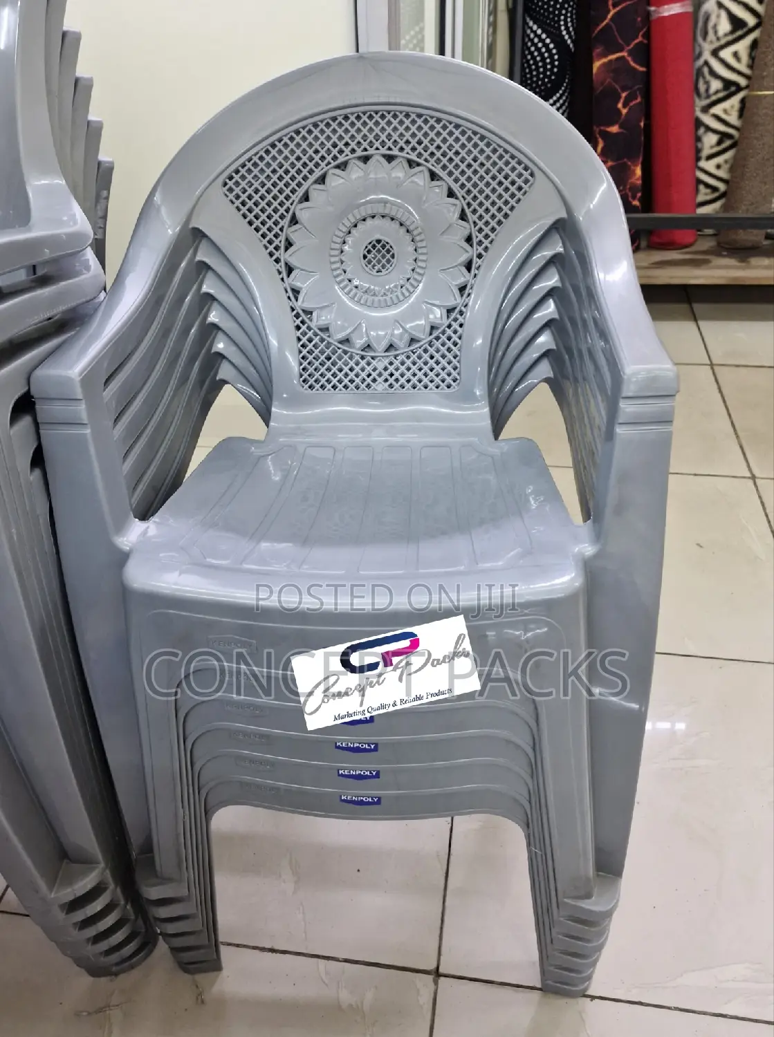 Grey Plastic Chairs With Arms