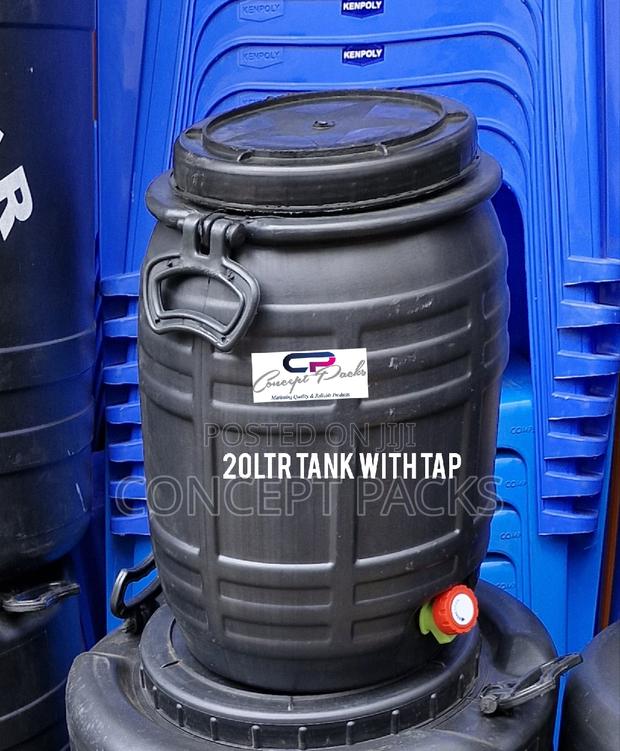20 Litres Black Water Tank With Tap. - thumbnail 2