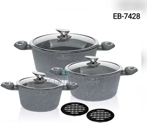 8 PCS Edenberg Cookware Set EB-7428 Grey