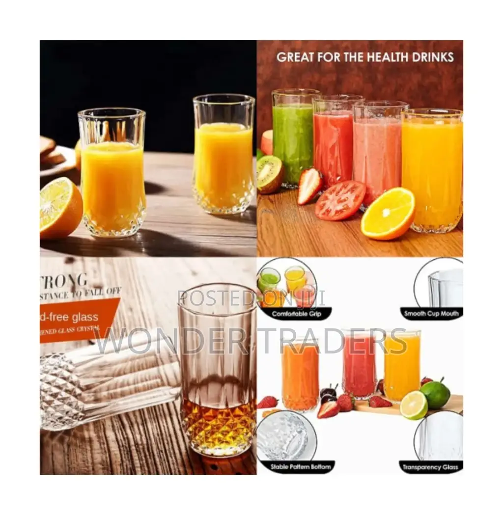 Water Glasses-Crystal Water Glasses Set of 6 PCS