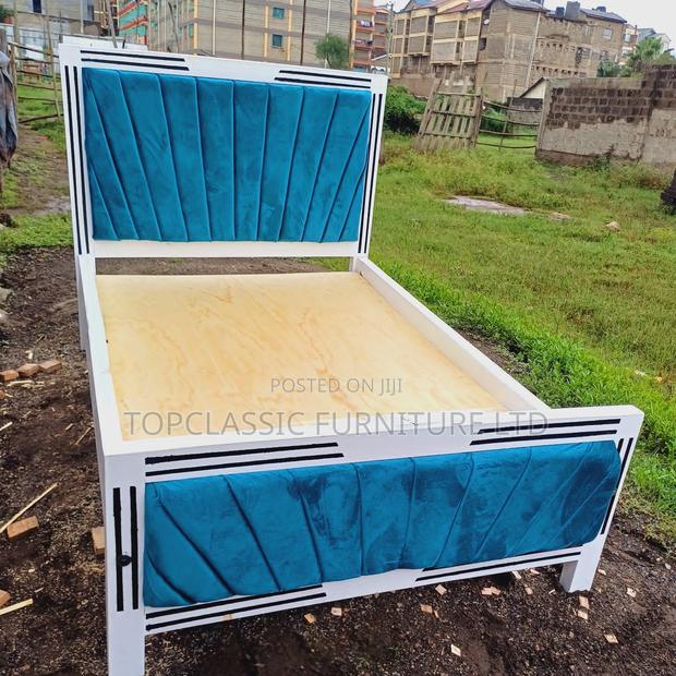 Hardwood Bluegham Mocket Bed 4x6