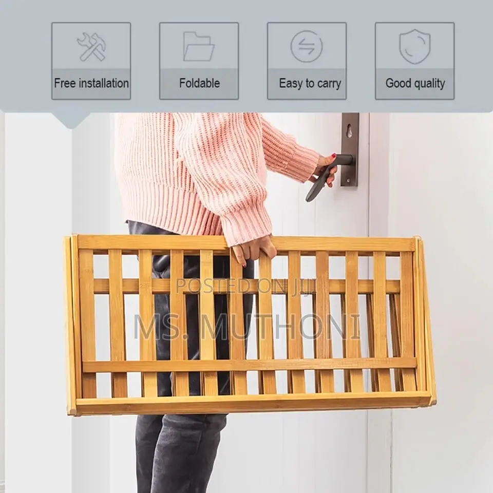 *5tier Foldable Bamboo Shoe Rack Very Strong and Stable
