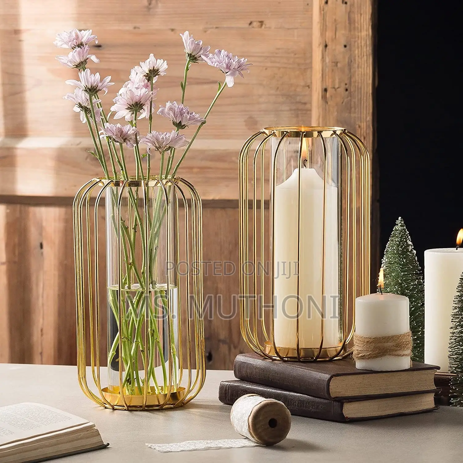 Living Room Decorative Flower Vase/Candle Holder Modern