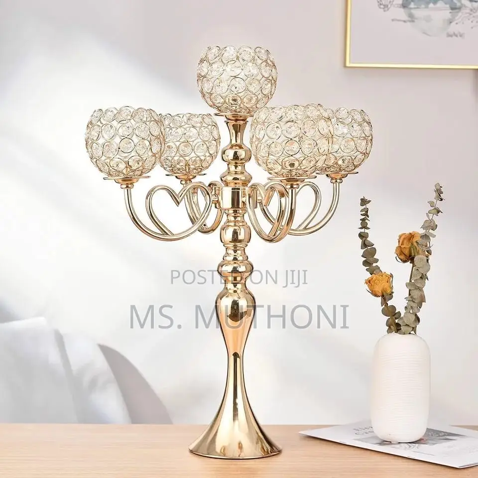 5piece Candle Metal Candlestick 25 Inch Tall