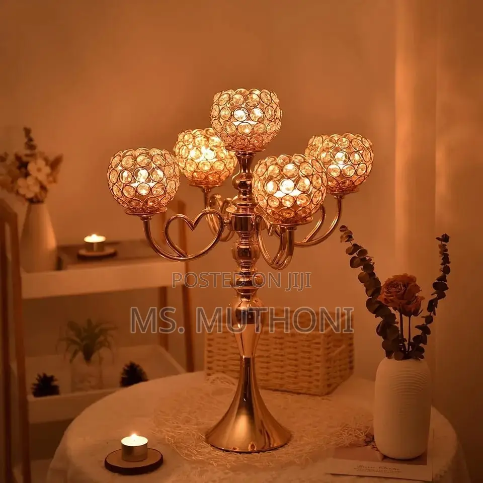 5piece Candle Metal Candlestick 25 Inch Tall
