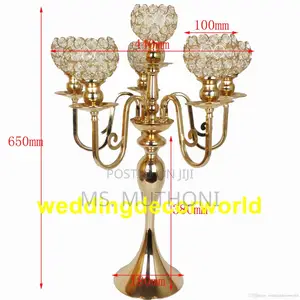 5piece Candle Metal Candlestick 25 Inch Tall