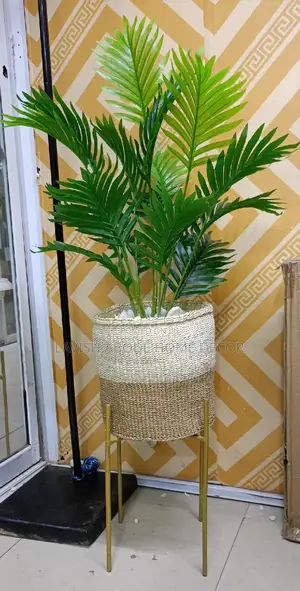 Artificial Plant in a Kiondo Basket and Stand