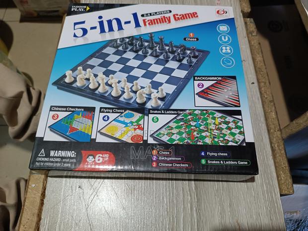 5 in 1 Board Games With Chess Checkers Ludo Backgammon - main view