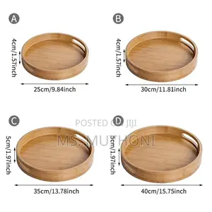 Multifunctional Big Sized 4 in 1 Bamboo Trays