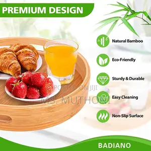 Multifunctional Big Sized 4 in 1 Bamboo Trays