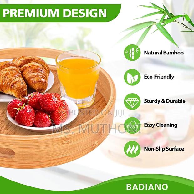 Multifunctional Big Sized 4 in 1 Bamboo Trays - thumbnail 2