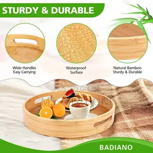 Multifunctional Big Sized 4 in 1 Bamboo Trays