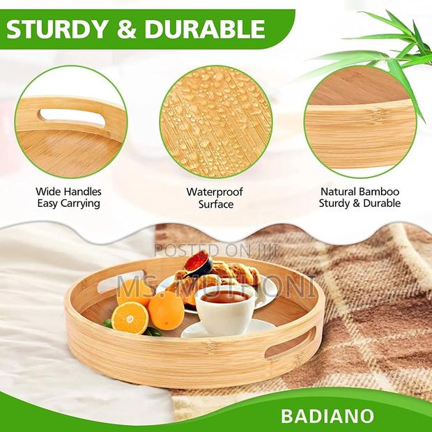 Multifunctional Big Sized 4 in 1 Bamboo Trays - thumbnail 4