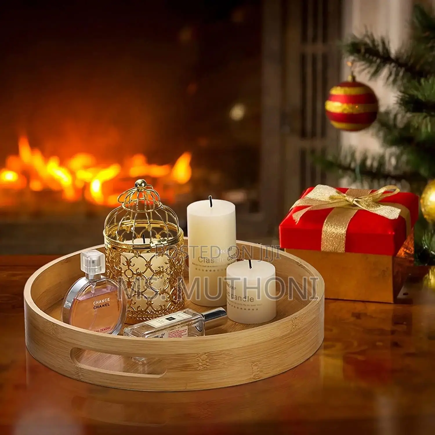 Multifunctional Big Sized 4 in 1 Bamboo Trays