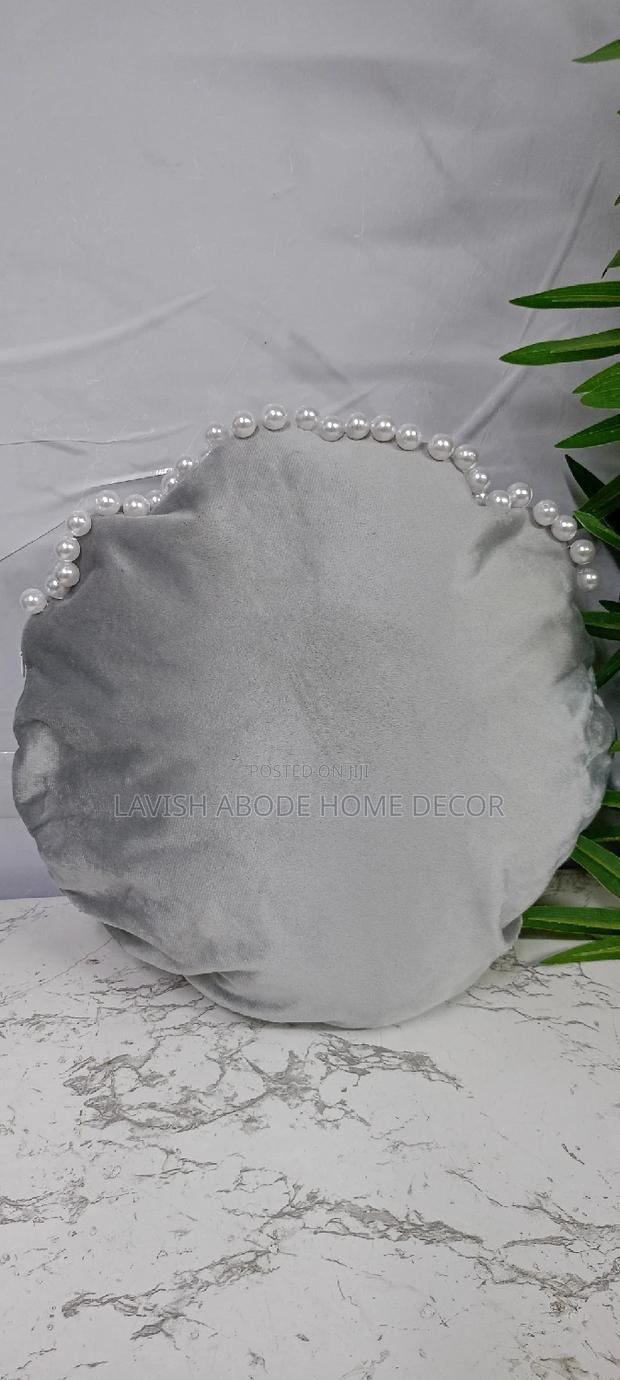 Circular (Grey) Tassled Cover Beaded