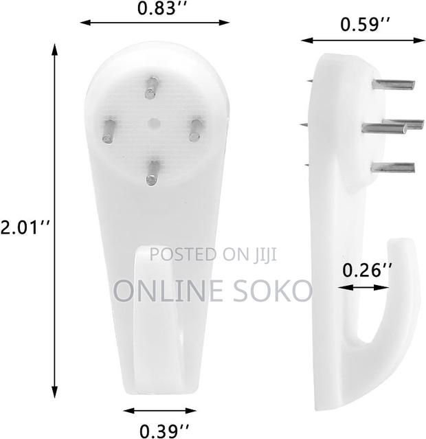 Heavy Duty Plastic Concrete Wall Hooks Hanger – Pack Of 10 - thumbnail 7