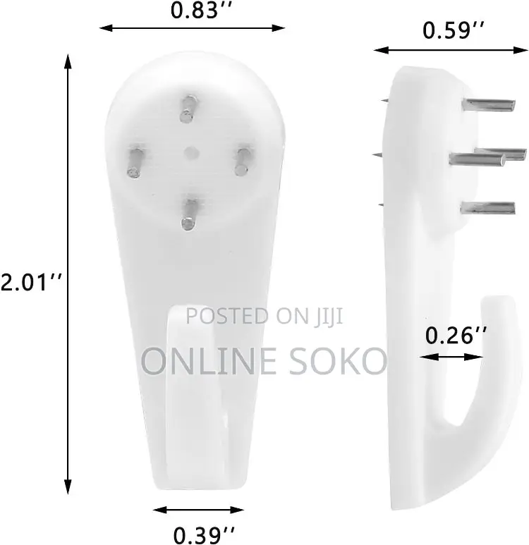 Heavy Duty Plastic Concrete Wall Hooks Hanger – Pack Of 10