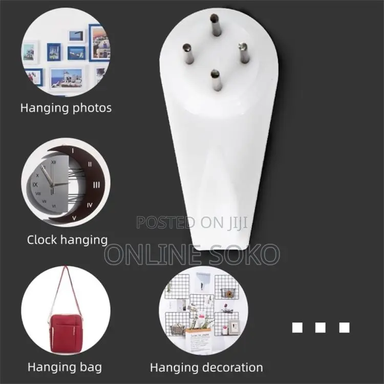 Heavy Duty Plastic Concrete Wall Hooks Hanger – Pack Of 10