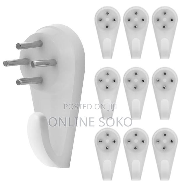 Heavy Duty Plastic Concrete Wall Hooks Hanger – Pack Of 10 - main view
