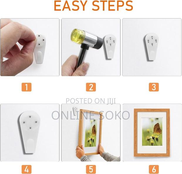 Heavy Duty Plastic Concrete Wall Hooks Hanger – Pack Of 10 - thumbnail 8