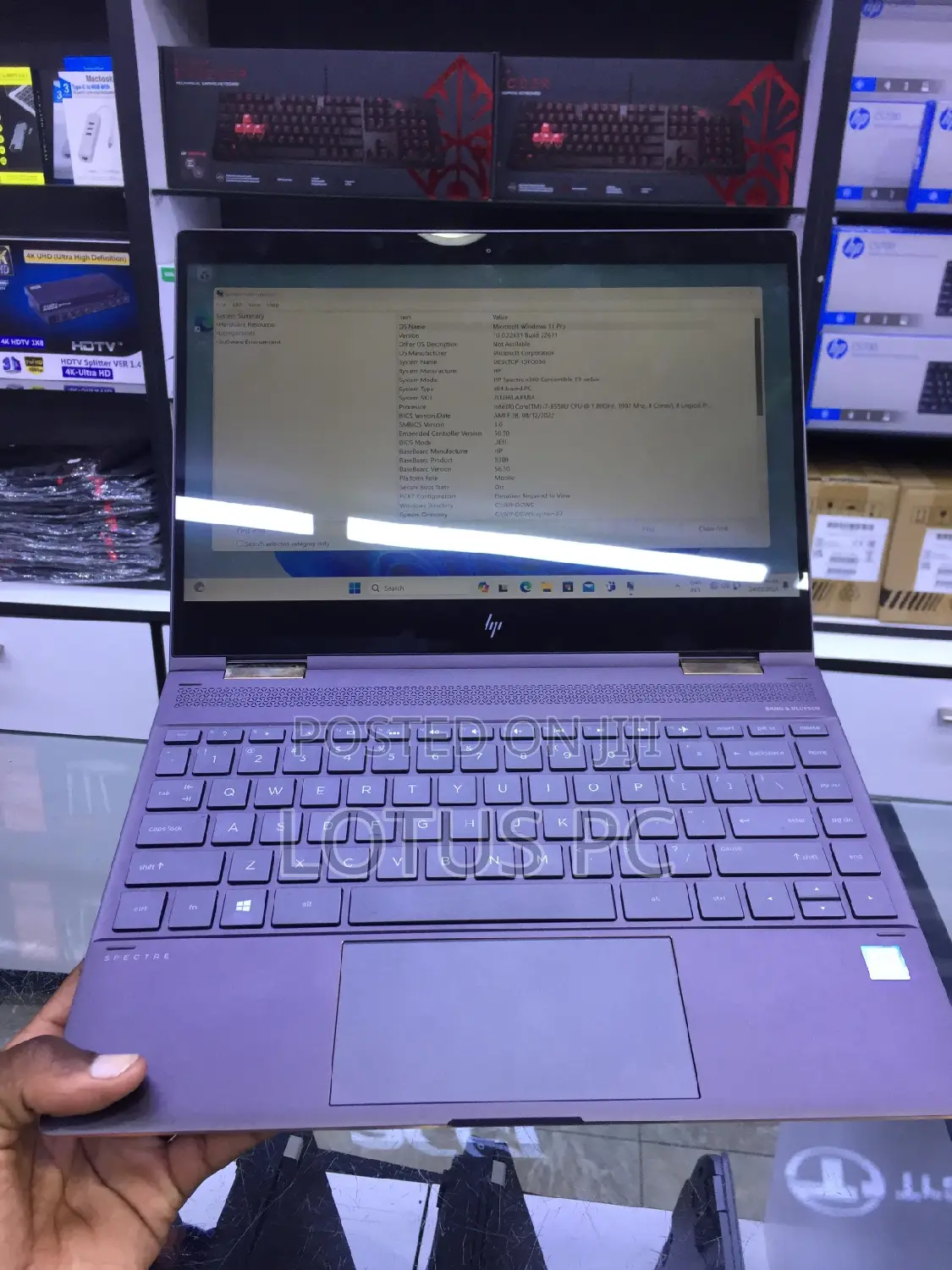 Laptop HP Spectre X360 13 16GB Intel Core I7 SSD 512GB