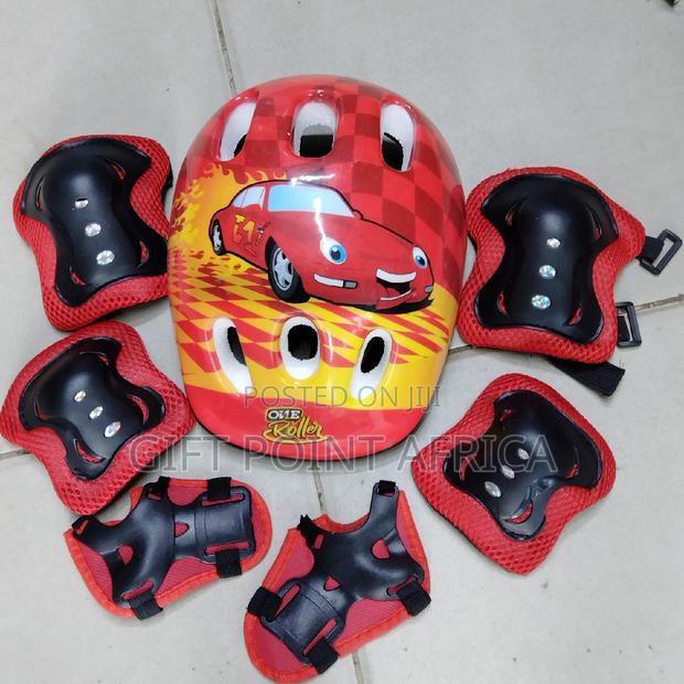 Red 7 in 1 Protective Gears for Kids ( Helmet Guards)