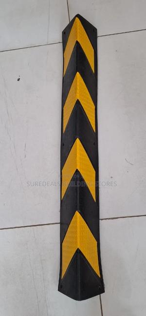 Yellow + Black L Shape Rubber Corner Guard,For Pillar Wall - thumbnail 2