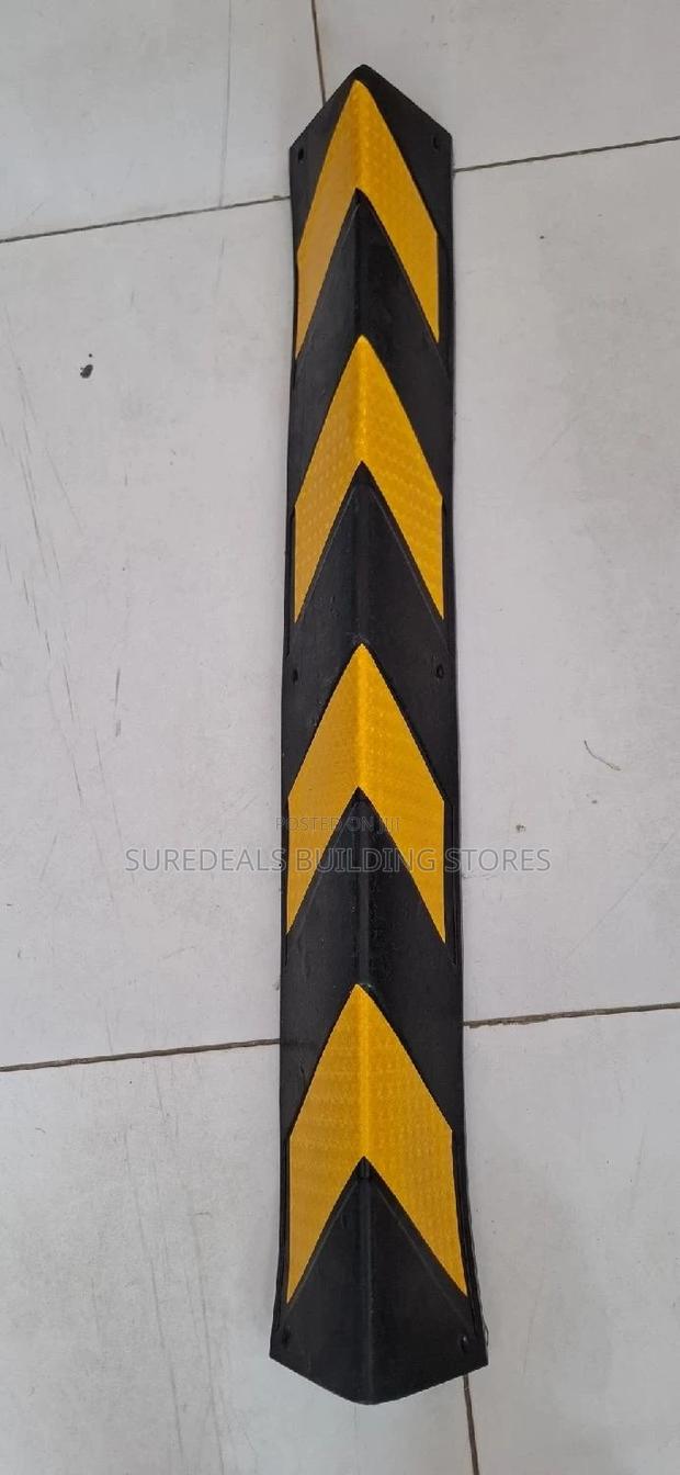 Yellow + Black L Shape Rubber Corner Guard,For Pillar Wall - main view