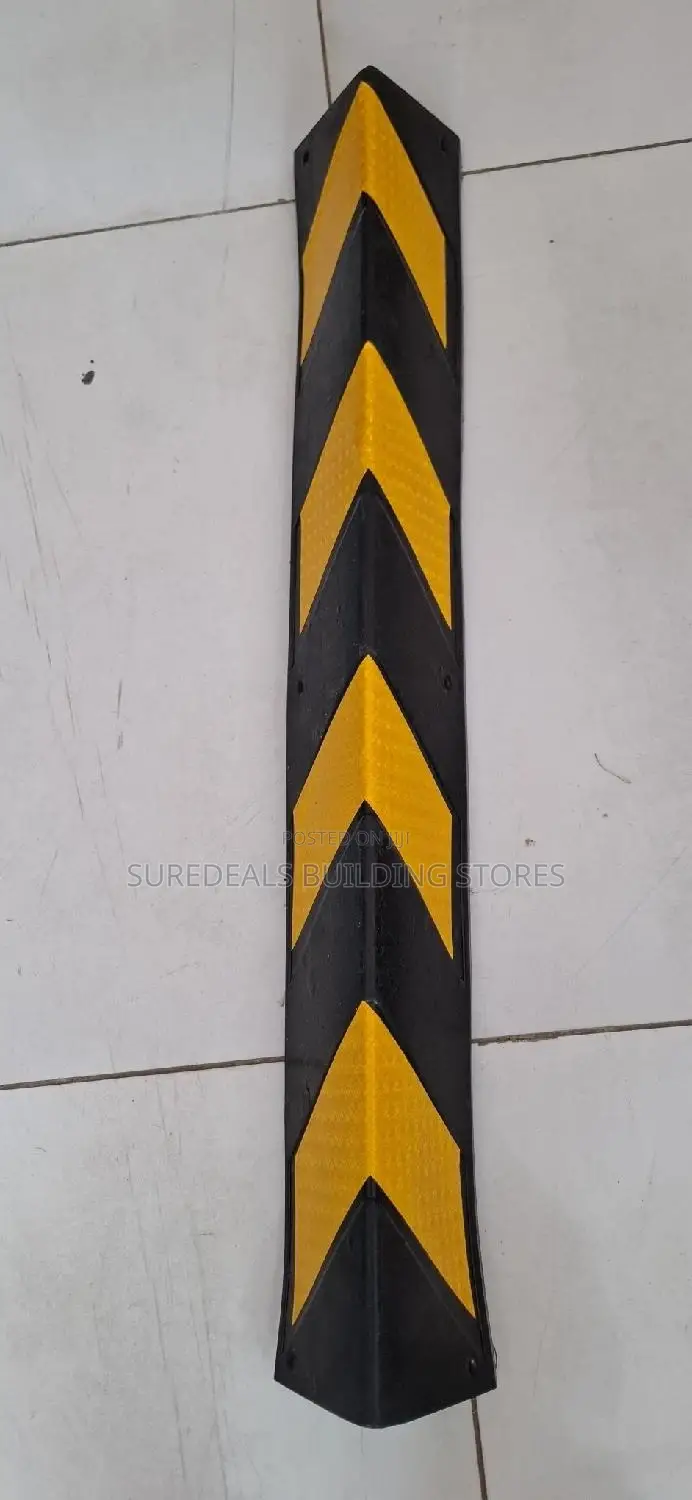 Yellow + Black L Shape Rubber Corner Guard,For Pillar Wall