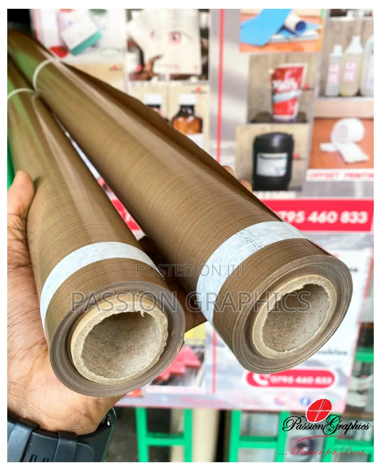 Heat Press Teflon Paper Rolls (PTFE Coated Fiberglass)