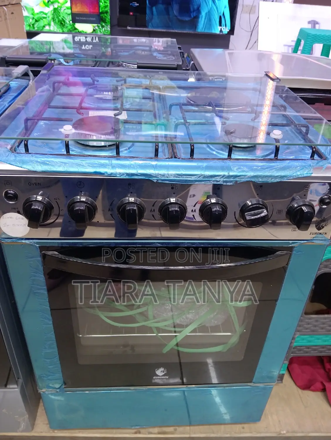 Euroken 60 by 60 3gas and 1 Electric Hot Plate Cooker