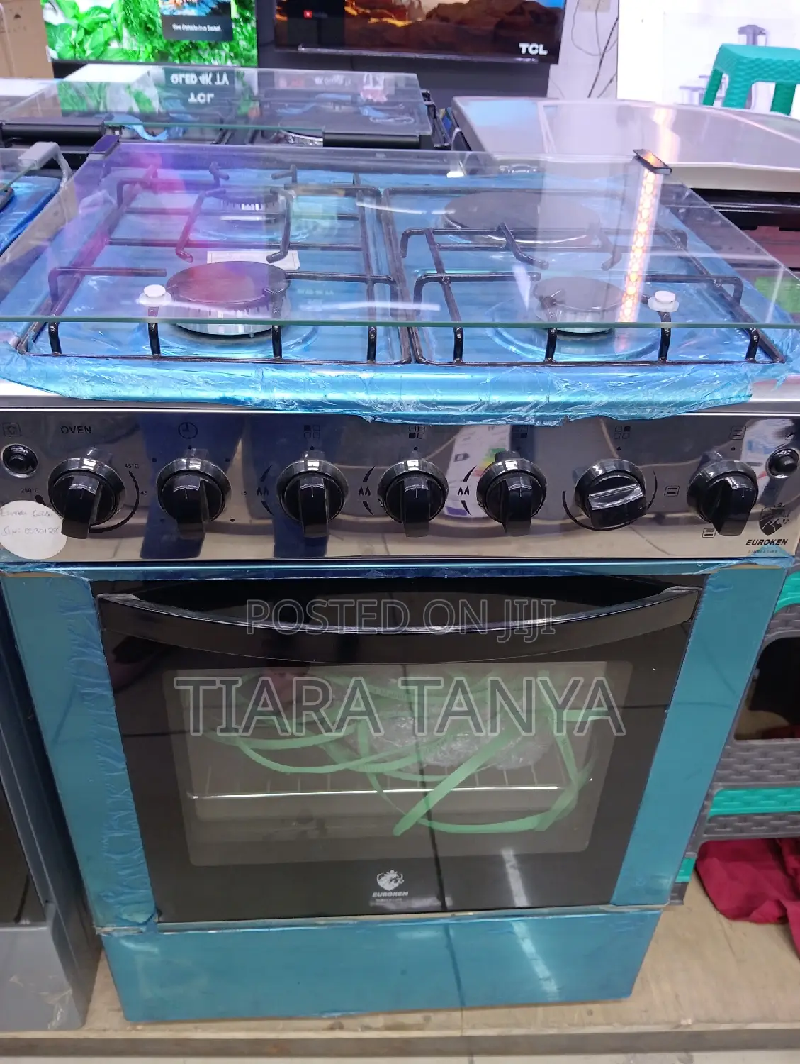 Euroken 60 by 60 3gas and 1 Electric Hot Plate Cooker