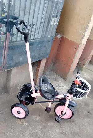 Pink Push Handle Tricycle for Kids