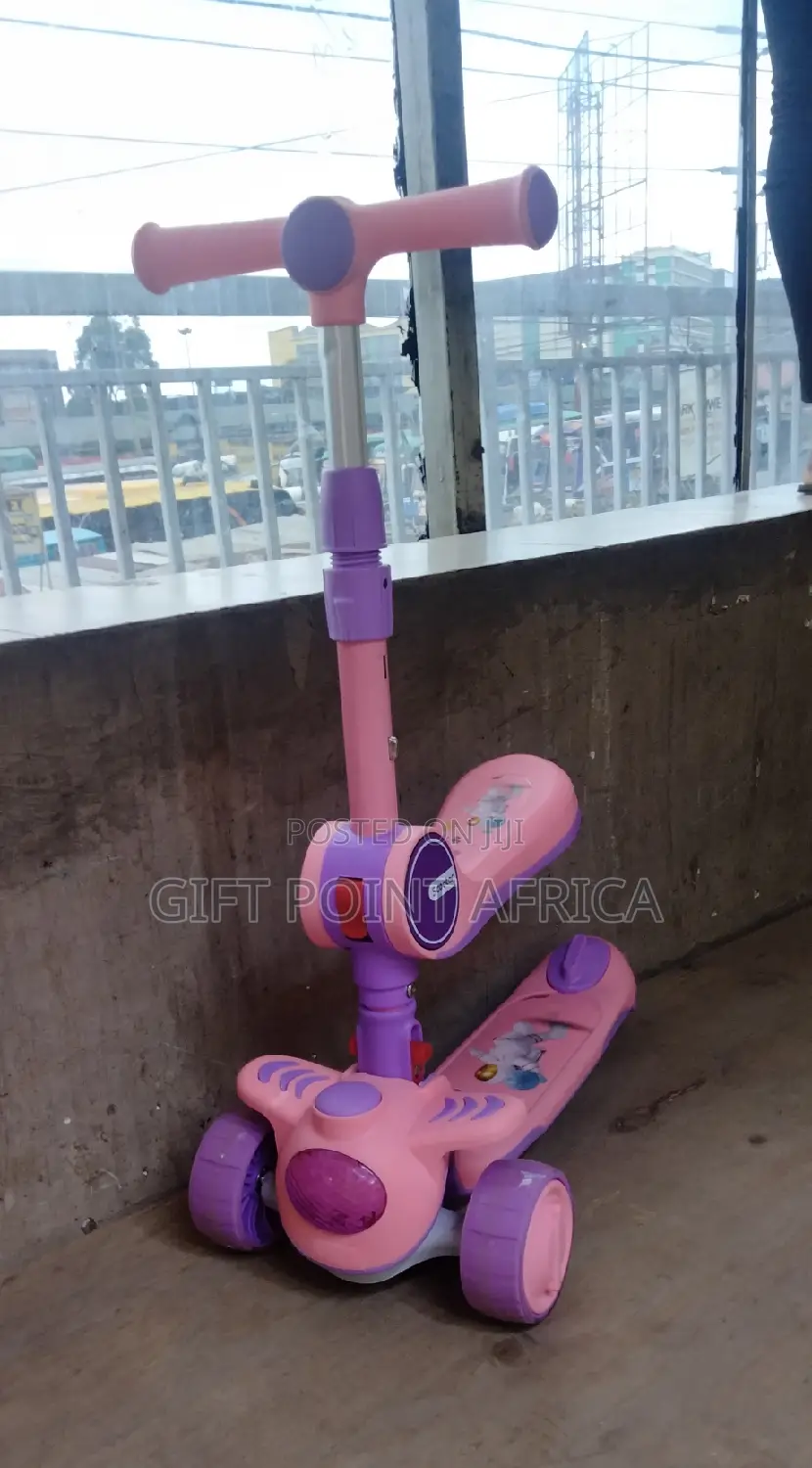 Pink 2 in 1 Scooters Three Wheels