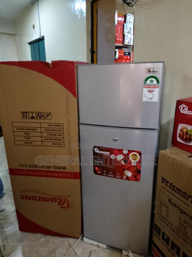Fridge, Refrigerator, Ramtons 213litres Double Door Fridge