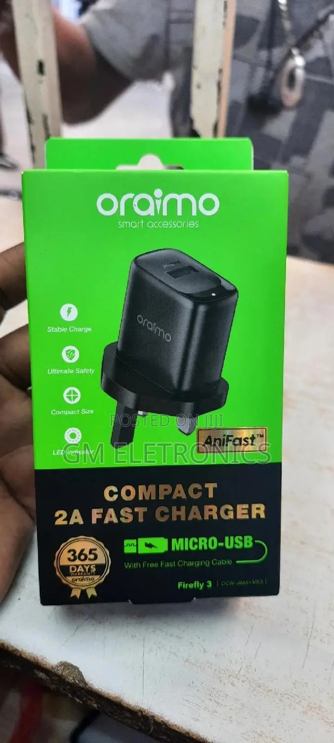 Oraimo Micro USB Firefly 3 10W Fast Charging Charger