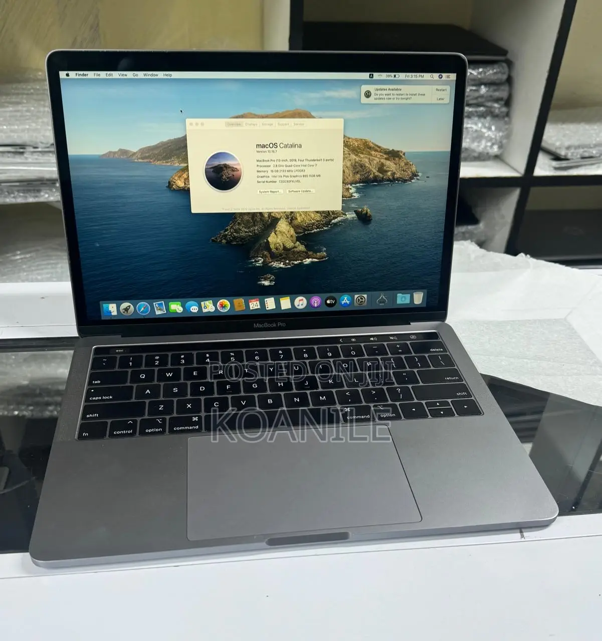 Laptop Apple MacBook Pro 2019 16GB Intel Core I7 SSD 256GB
