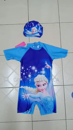 Blue Frozen Kids Swimming Costumes